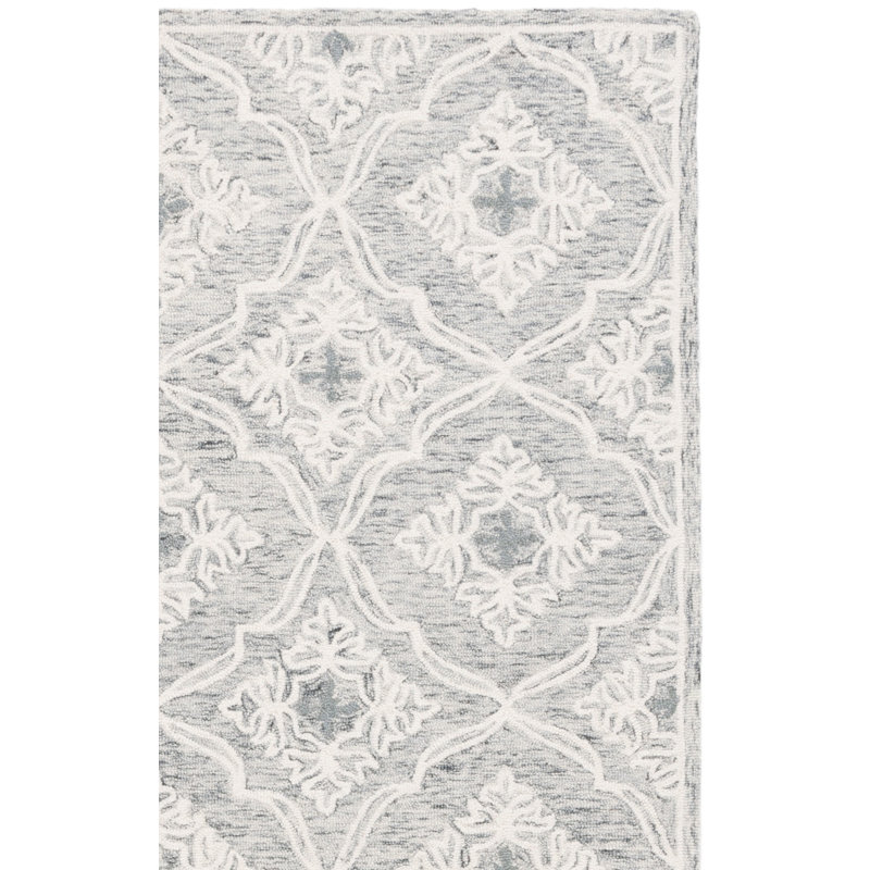 Lauren Ralph Lauren Hand Tufted Wool & Cotton Damask Rug, Square 7'