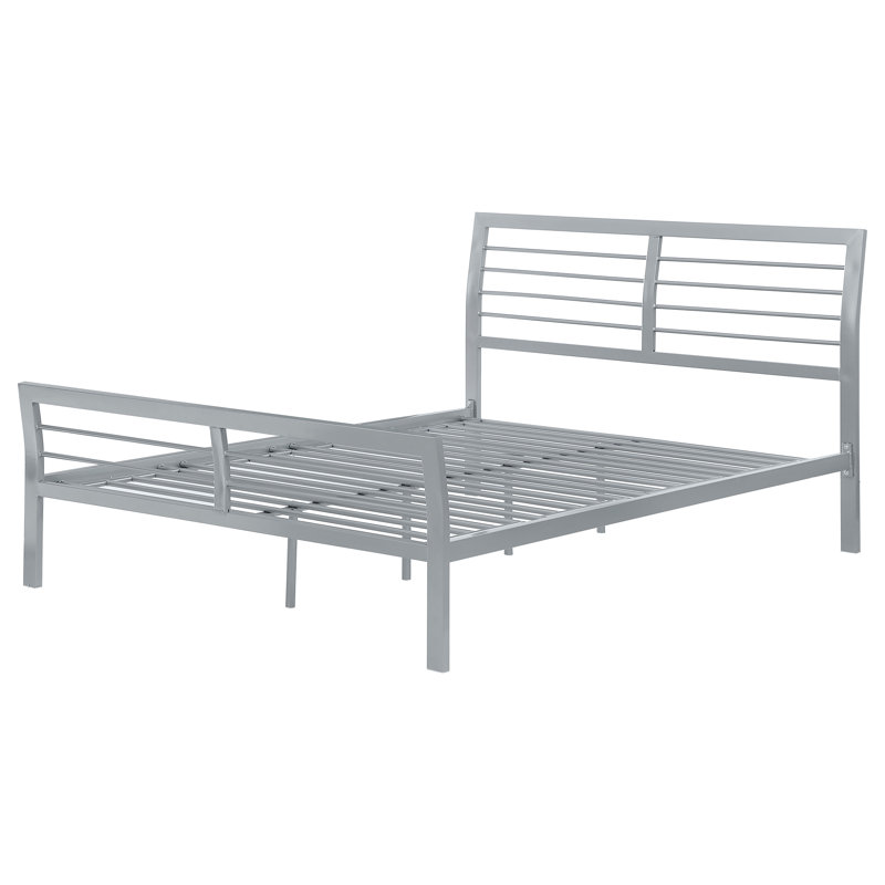 Cooper Open Frame Bed Silver, Full