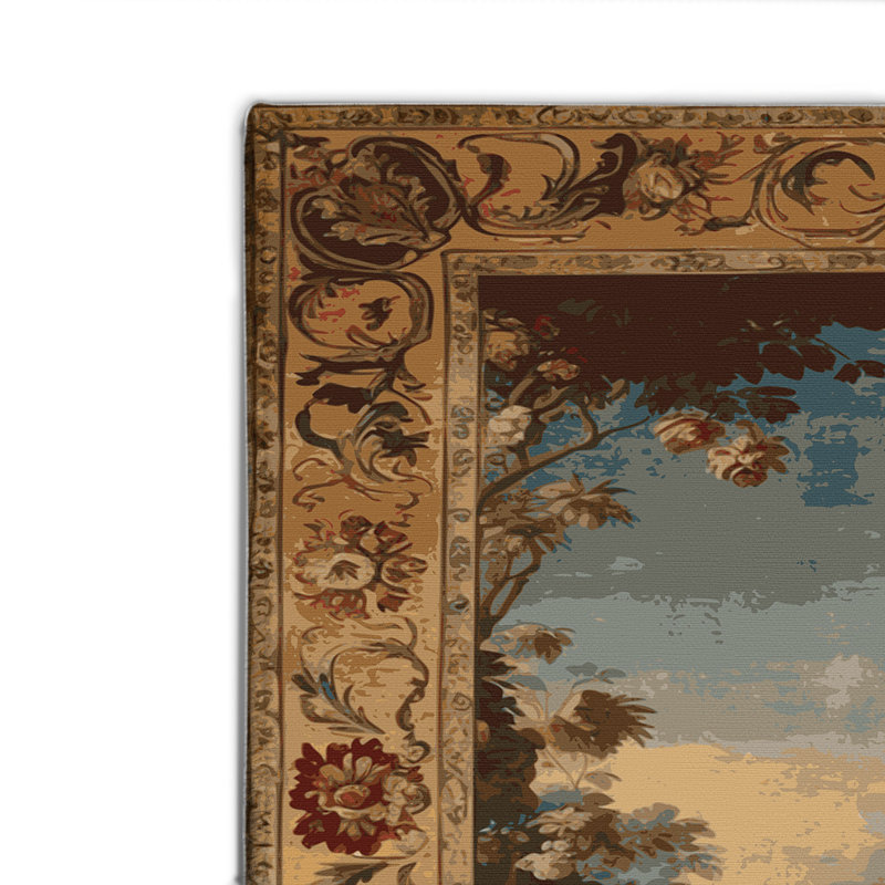 Tapis d'intérieur et d'extérieur brun français, Rectangulaire 2 pi x 3 pi
