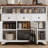 46.5'' Farmhouse Kitchen Island With Drape Of Beads, Power Outlet, Rolling Kitchen Cart On Wheels With Drop Leaf, 3 Doors , 3 Drawers And Internal Iron Shelf, For Kitchen, Dining Room, White-574244434