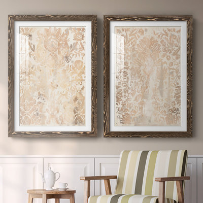 " Walnut Damask III " 2 - Pieces