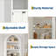 Armoire de cuisine 72 "arquée avec portes, huche de rangement en bois à 5 niveaux avec tablettes réglables 72"-72876436