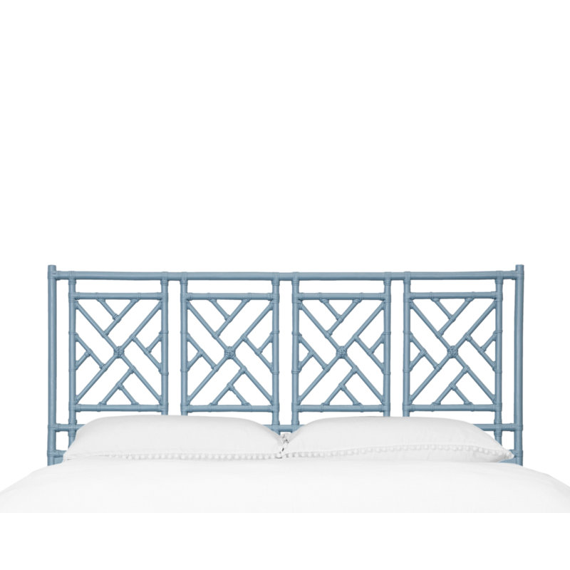 Chippendale Headboard, King, Pool Blue