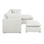 Mobilier de salon modulaire 5 pièces moderne avec deux repose-pieds rembourrés en tissu beige-131300443