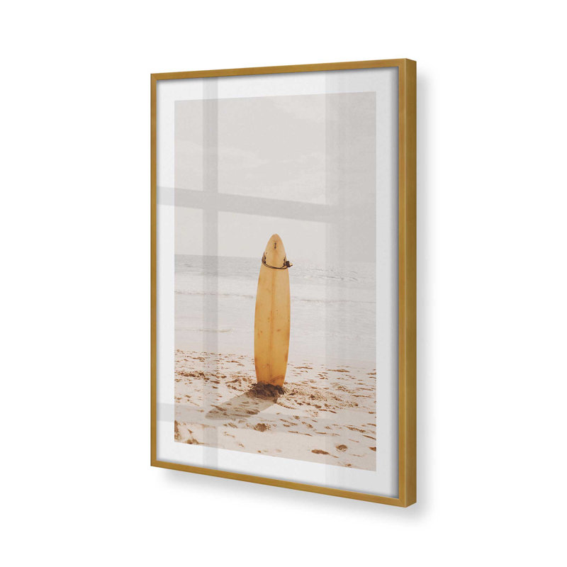 Imprimé solitaire, Cadre doré poli, H 17,25 po x l 13,25 po x P 1,25 po