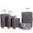 6 Piece Luggage Set, ABS Hard Shell Travel Suitcase with TSA Lock,GRAY