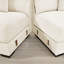 Flyn 54.3" Corduroy Upholstered Accent Chair with Ottomans & Pillow-114857100