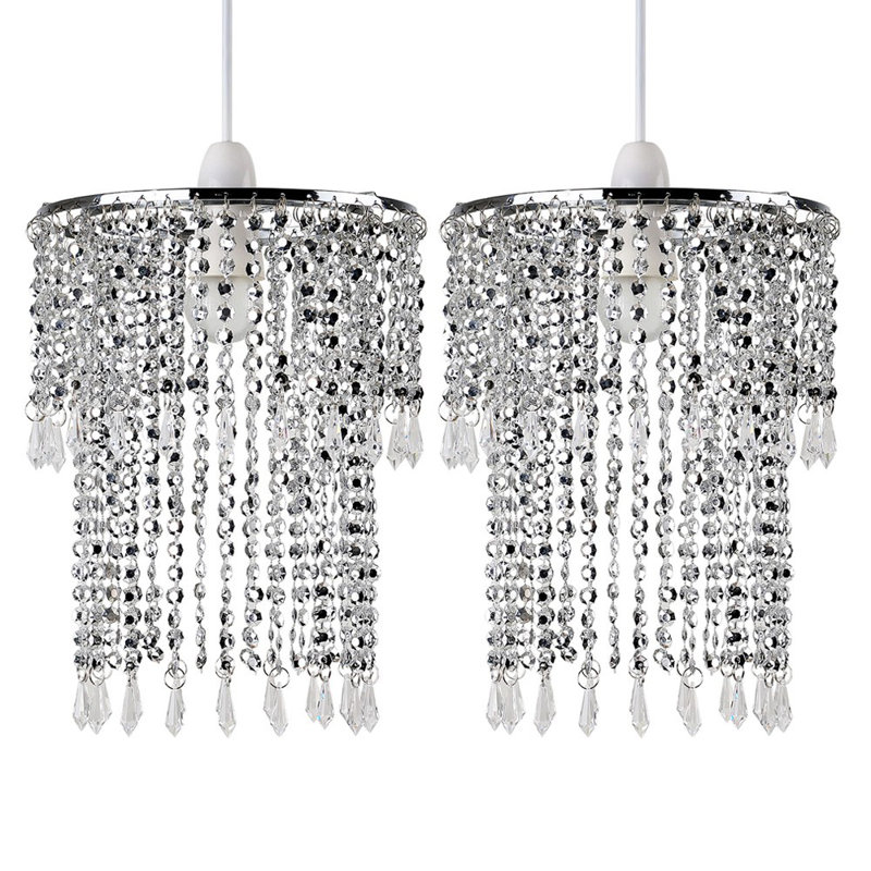 60cm H Metal Novelty Lamp Shade ( Screw On ) in Silver