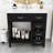 Freestanding Bathroom Vanity with Ceramic Sink, Storage Cabinet and 3 Drawers-2087379417