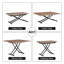 Table basse à hauteur réglable à hauteur ajustable - Bureau multifonctionnel moderne avec finition en bois naturel et structure en métal noir
