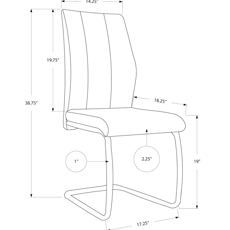 2 chaises de salle à manger, housse en similicuir gris, base en métal noir pour la cuisine et la zone 2, revêtement texturé, support stable