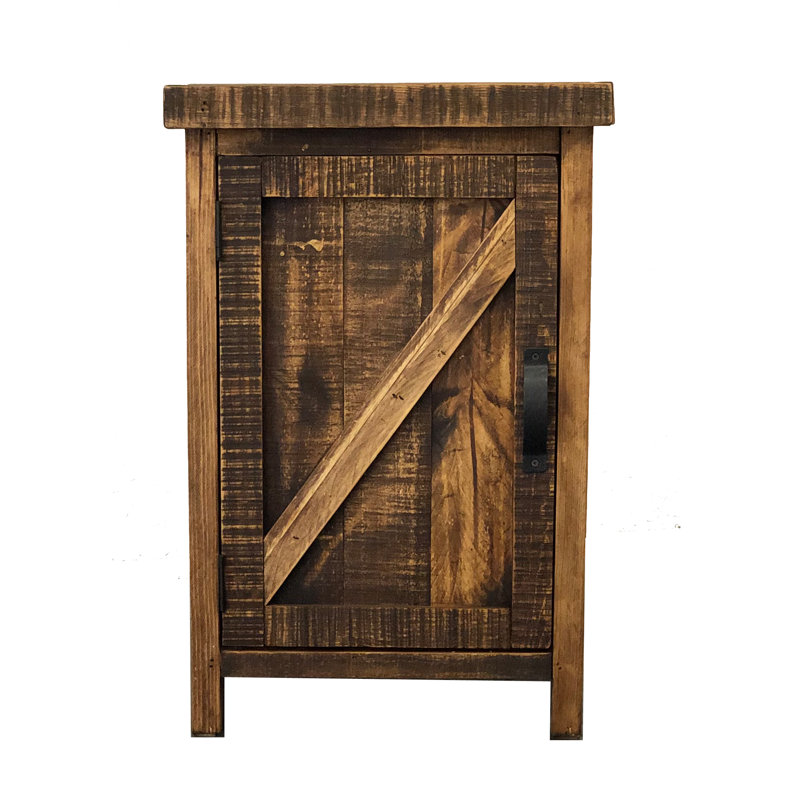 Clontz 19.5'' W Solid Wood Nightstand, Left