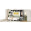 Grand lit escamotable mural avec placard et tiroirs, gris-1966136632