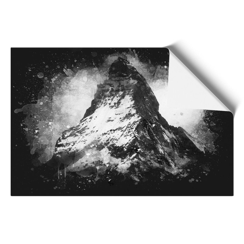 Matterhorn Mountain Paint Splash - Frameless Print, 59cm H x 84cm W x 0.1cm D