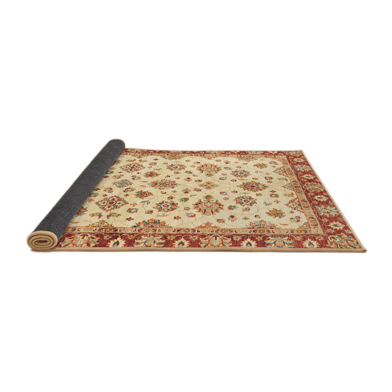 Tapis décoratif multicolore à motif abstrait, Rond 3 pi