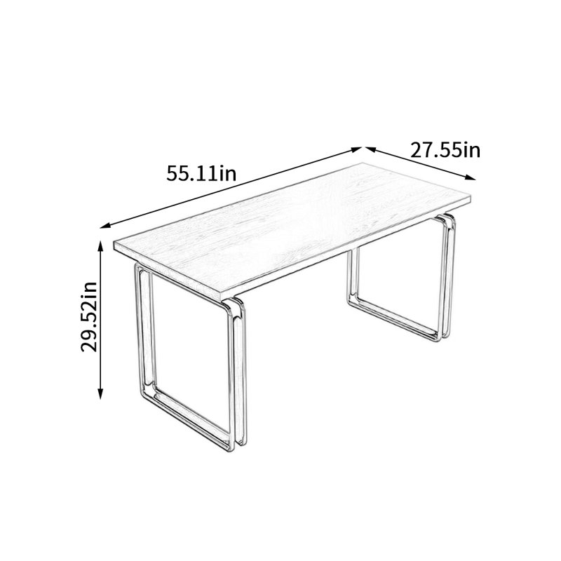 Exquisite Retro Art Design Rectangular Table, 29.52"H x 55.11"L x 27.55"W
