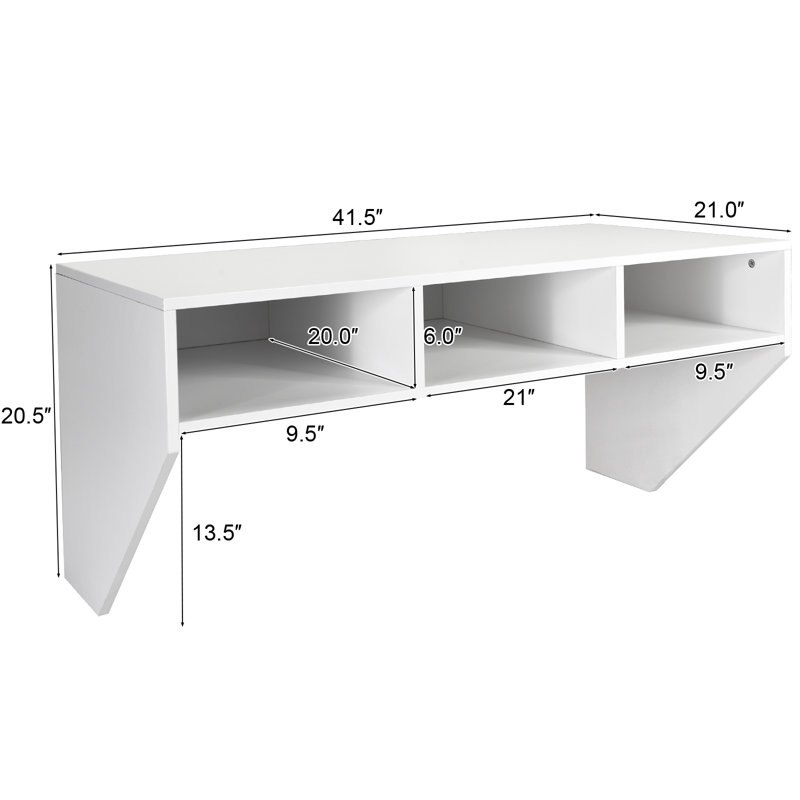 Callini Floating Desk, White