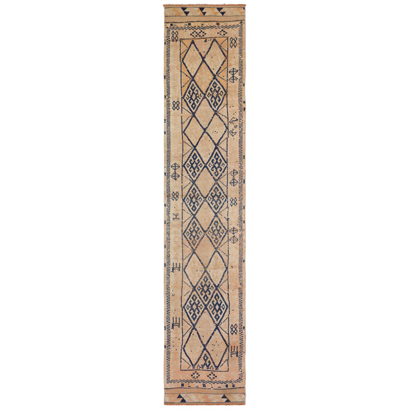 Vintage Turkish Village Rugs One-of-a-Kind Runner 2'7" X 12'2" Area Rug