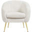 Fauteuil demi-tonneau H 29 po avec pieds en métal, fauteuil moderne-1013765381