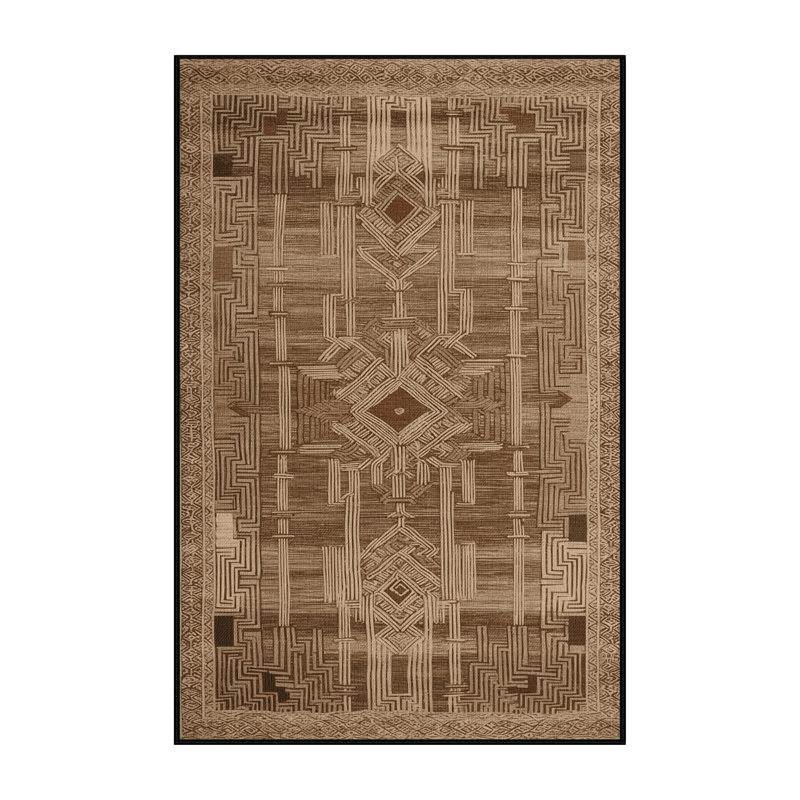 Washable Arame Vegetables Area Rug, Rectangle 6' x 9'