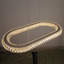 Hauteur 118 "cercle 40" argenté Lustre linéaire ovale moderne Élégant luminaire suspendu en cristal surdimensionné pour salle à manger, îlot de cuisine, couloir, salle de bain