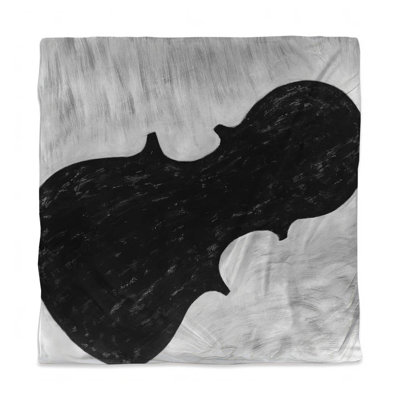 Violin Silhouette White Duvet Cover - Bedroom Instrument Decor