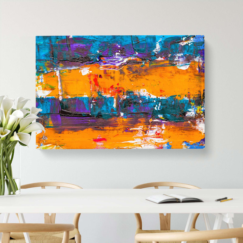 Abstract Art Painting Vol.66 by S.Johnson - Wrapped Canvas Painting, 60cm H x 91cm W x 3cm D