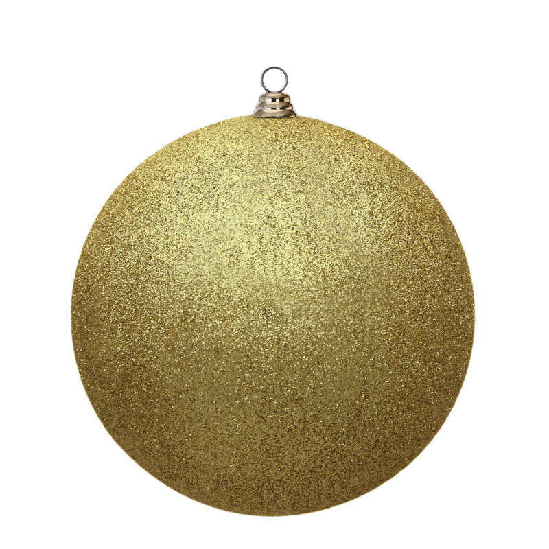 Holiday Décor Ball Ornament, 15.75", Gold Glitter