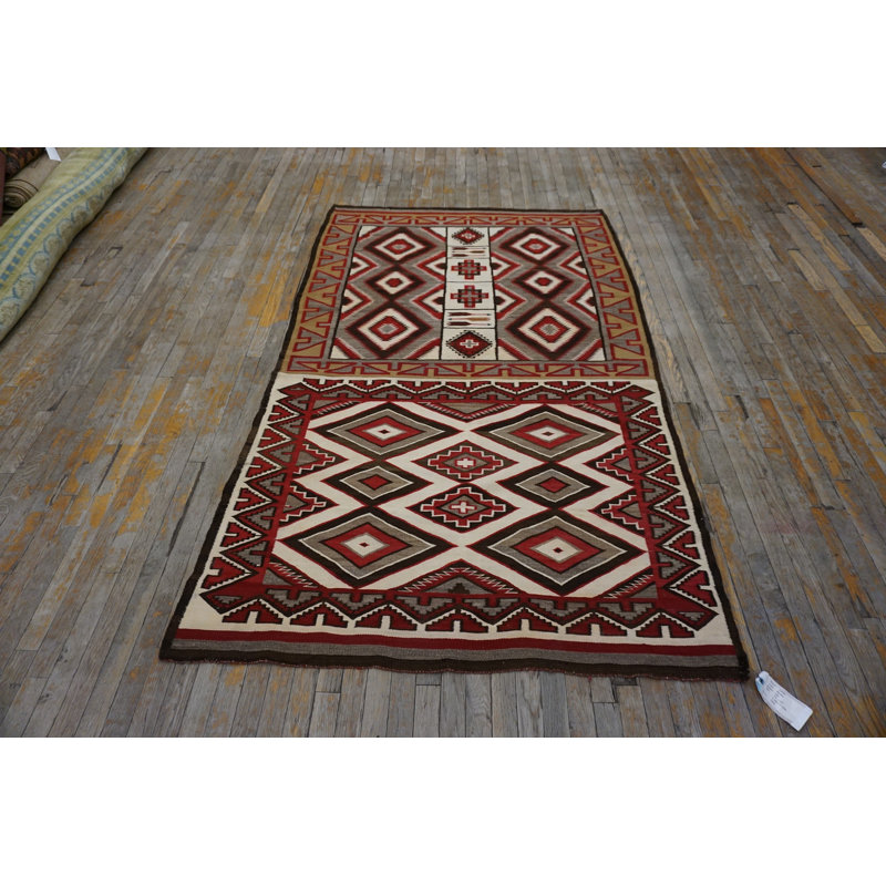 Antique Navajo Small Scatter Size Wool Grey Color Native American Flatweave Rug