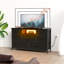 Crédence de rangement en bois massif de 47,4 po de largeur Cifornia-222497787