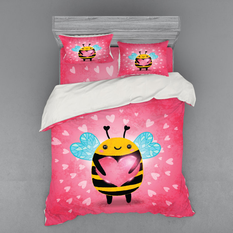 Ensemble de housse de couette à abeilles grand, Housse de couette grand + 3 pièces supplémentair