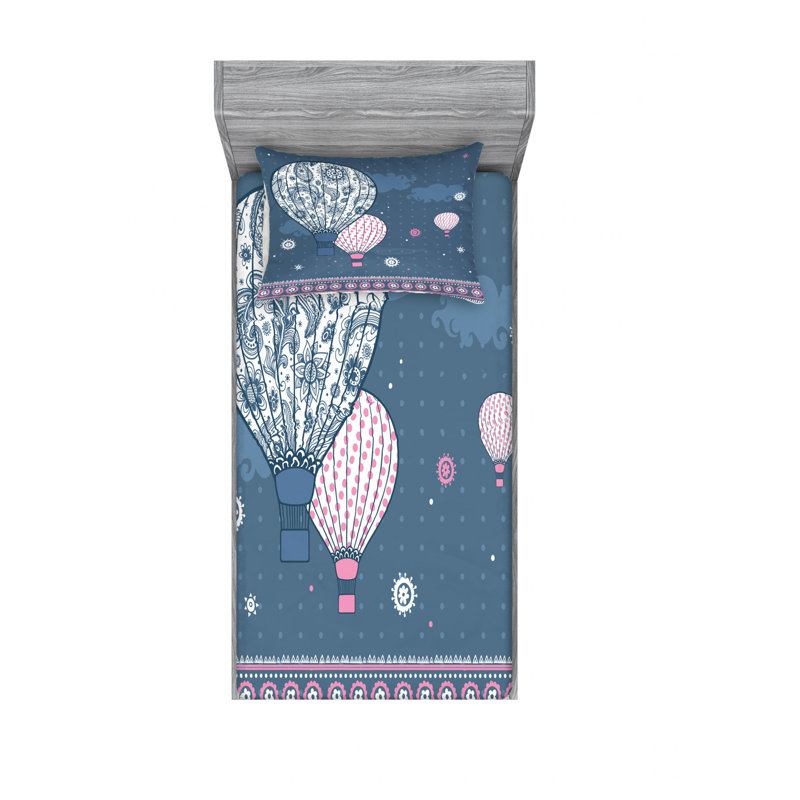 Ensemble de draps ornements, Ensemble de draps pour lit simple avec drap-housse