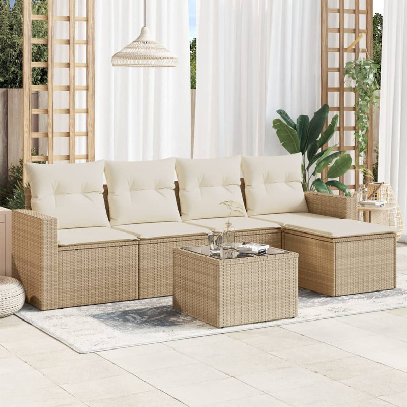 Vidaxl Garden Sofa Set PE Rattan Large Modular Garden Sofa Set