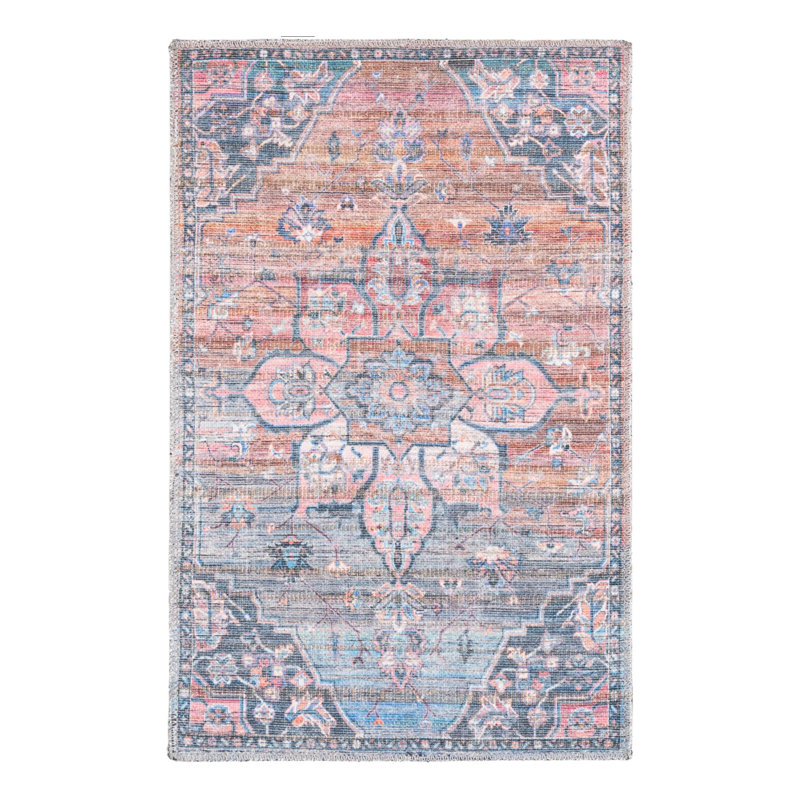 Gwin Chenille Oriental Indoor Rug, Rectangle 2' x 3'1"
