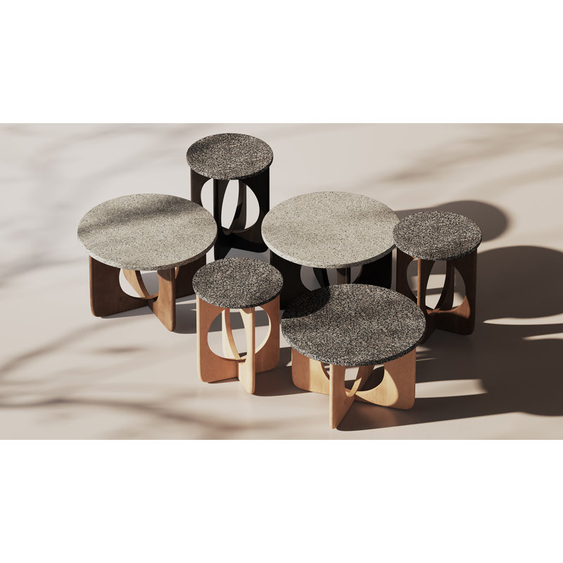 Table d'appoint Tumble, Natural, Black