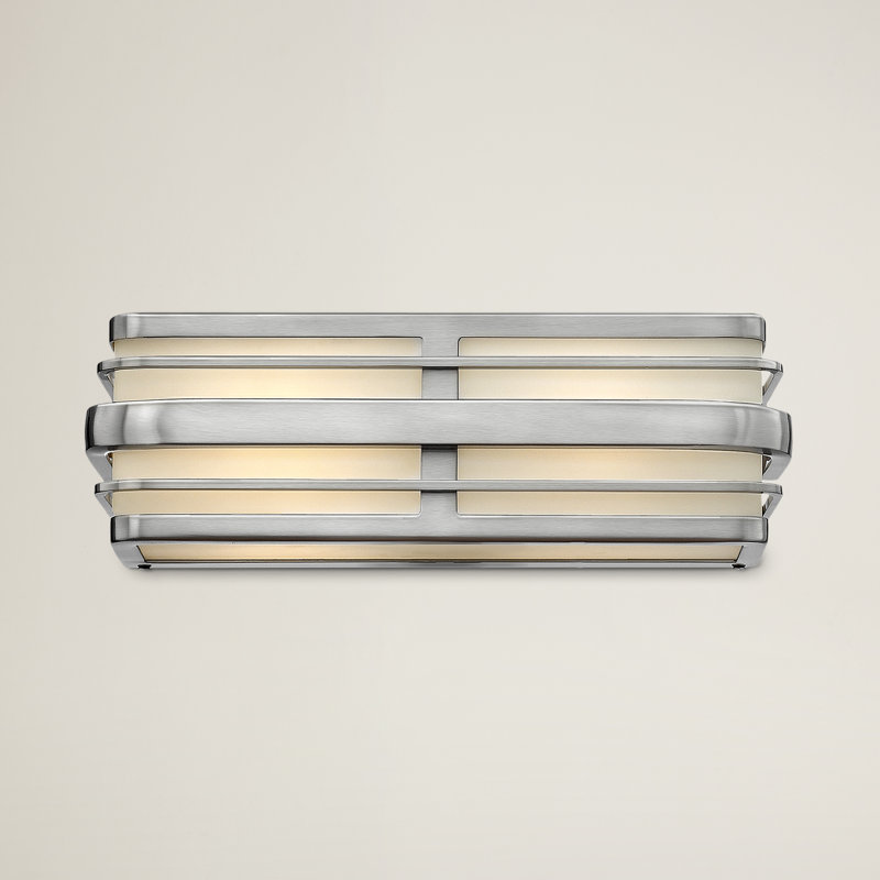 Winton 2-Light Dimmable Bath Bar, Chrome, Incandescent, Beige