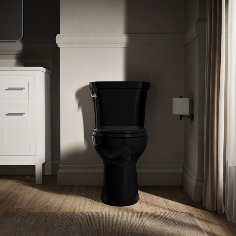 Cuvette de toilette allongée Highline, Noir