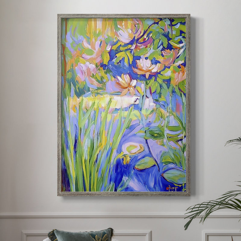 Série FLORAL DCxxIV, reproduction encadrée - bois massif, H 11 po x l 9 po