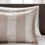 Ensemble d'édredon en jacquard chenille 7 pièces taupe