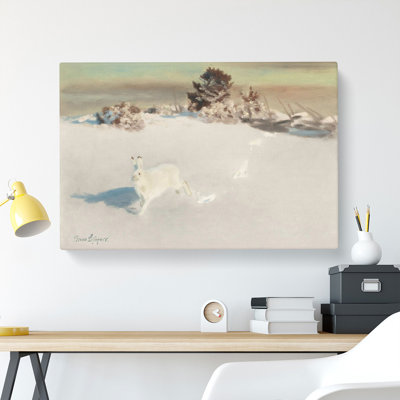 White Hare Vol.5 by Bruno Liljefors - Wrapped Canvas