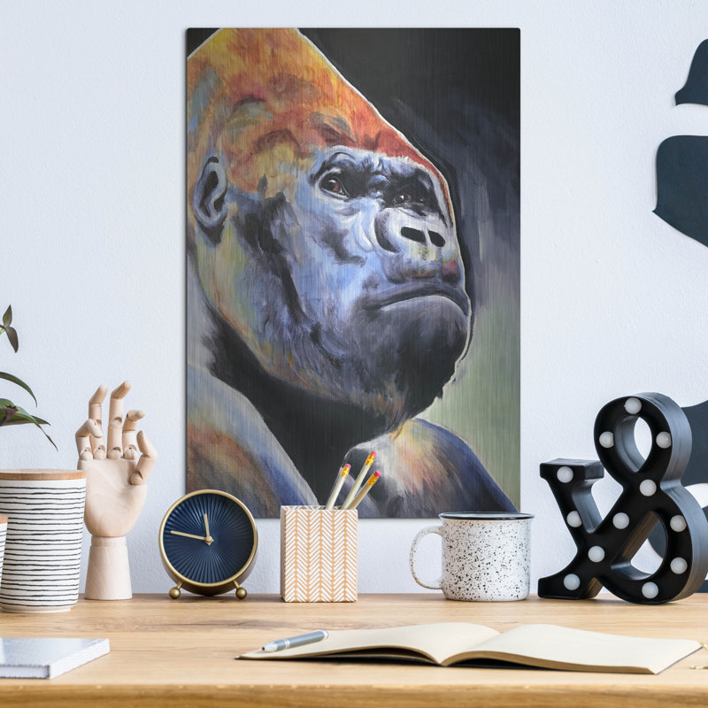 «Gorilla - Silverback» par Dawg Pain «Gorilla - Silverback» par Dawg Painter, H 16 po x l 12 po