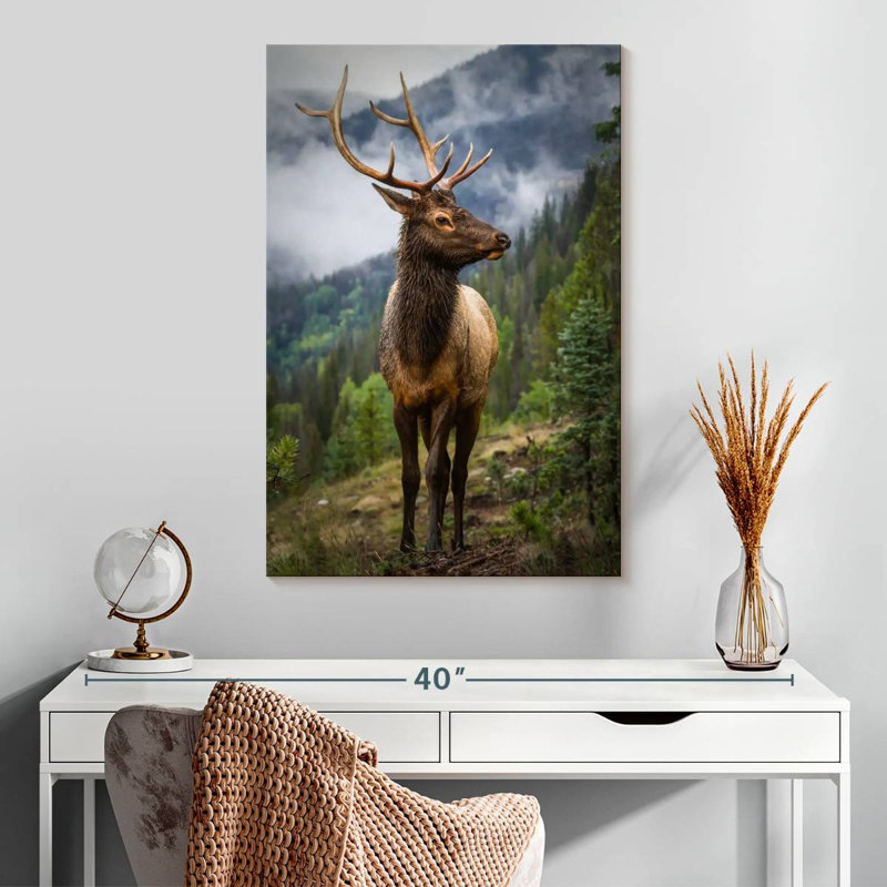 Brampt Elk In The Rockies, 30" H x 20" W