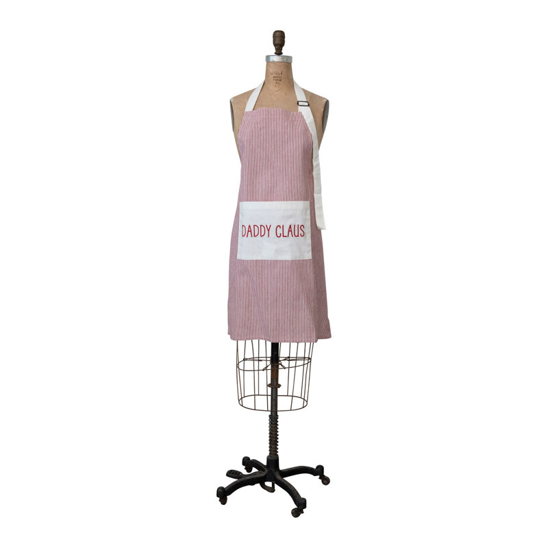 Tablier en coton brodé