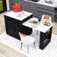 Îlot de cuisine avec table de salle à manger extensible, armoire et ports d'alimentation intégrés Cleanthes-1544361030