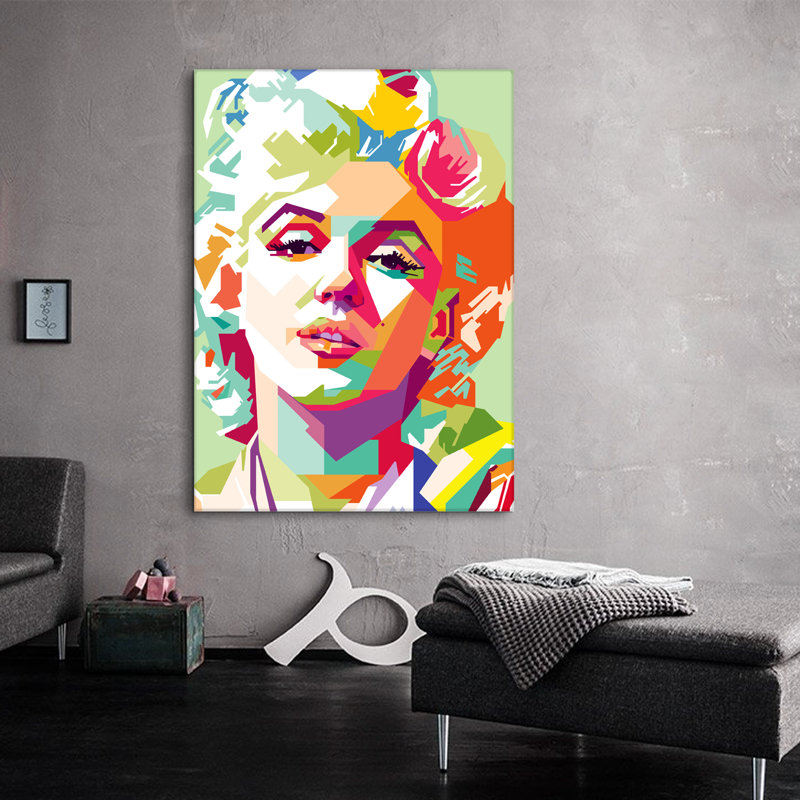Marilyn Monroe - peinture sur toile tendue, H 36 po x l 24 po x P 1,5 po