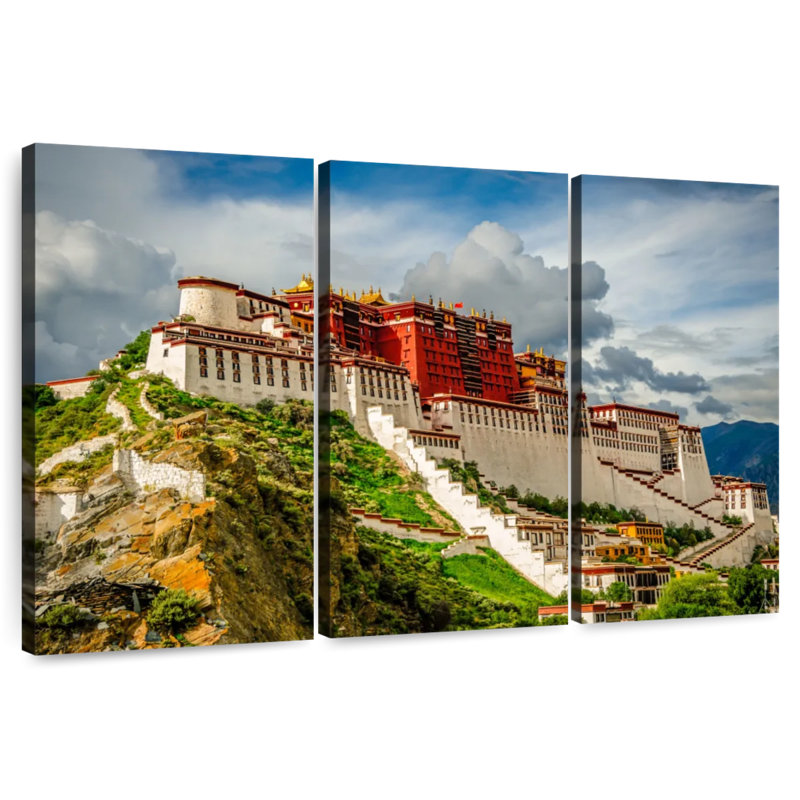 Adella, Palais du Tibet, Tibet, H 24 po x l 38 po