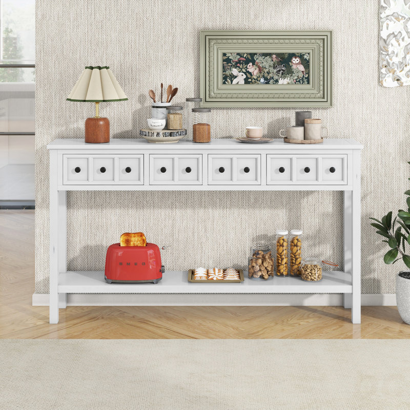 Console Rustic, Blanc antique