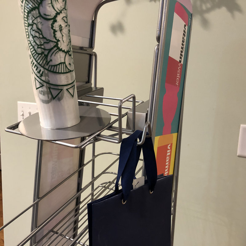 Tall Beverage Rack Water Juice Wine Display Stand, Graphics Included, Compitable With Vitaminwater 59”H X 6.5”W X 19.5”D