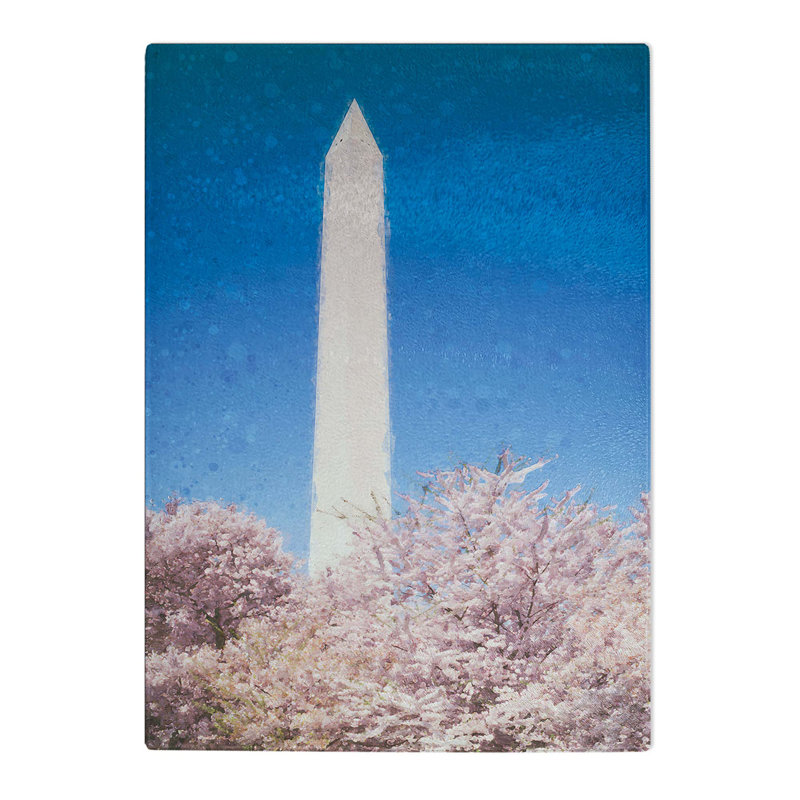 Tempered Glass the Washington Monument Chopping Board, 28.5cm W x 39cm L