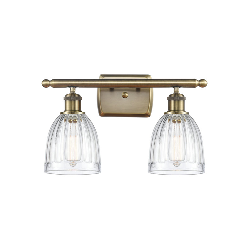 2 - Light Dimmable Vanity Light, Clear, Incandescent